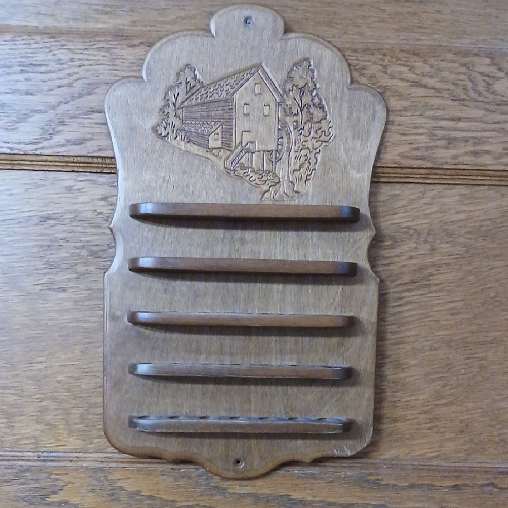 Rustic Brown Wooden Thimble Shelve